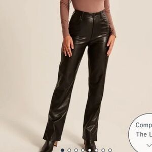Women's Black Leather Pants